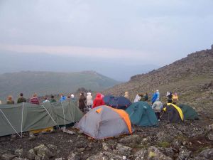 Палатки на Серебрянском камне