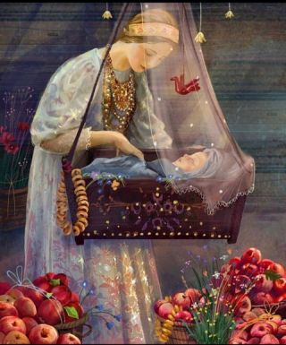 Колыбельная. Картина Марины Трембач.